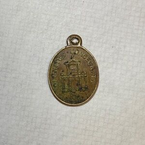ANTIQUE 17th Century Brass Religious Pendant